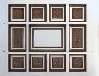 European-style ceiling 3d model