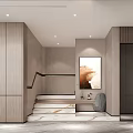 Modern Duplex Living Room Design With Black Piano Beige Sofa Large Windows And Marble Wall
