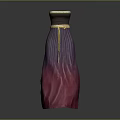 Elegant Strapless Dress With Purple To Pink Gradient And Yellow Belt Design