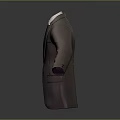 Stylish Men's Suits In White And Brown With Ties And Reflections On Gray Background