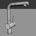 Modern Stainless Steel Faucet With Single Handle And Sleek Polished Design