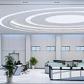 Command Room of Modern Monitoring Room 3d model