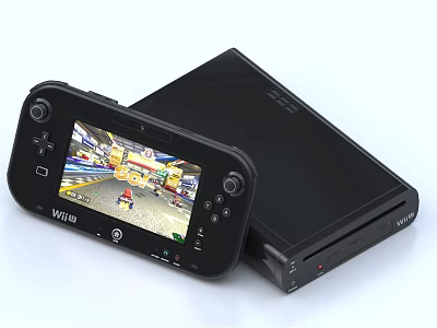 Wii U Digital Entertainment Console With GamePad Controller And Touch Screen 3d model