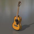 Wooden Acoustic Guitar Classic Design Musical Instrument With Natural Wood Finish