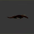 3D Rendered Prehistoric Dinosaur Model With Brown Red Skin Walking Open Mouth On Gray Background