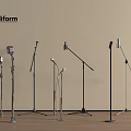 Poliform Professional Entertainment Electronics Microphones With Various Stands For Audio Recording