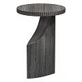Wooden Side Table With Woven Top And Curved Leg Design For Home Decor