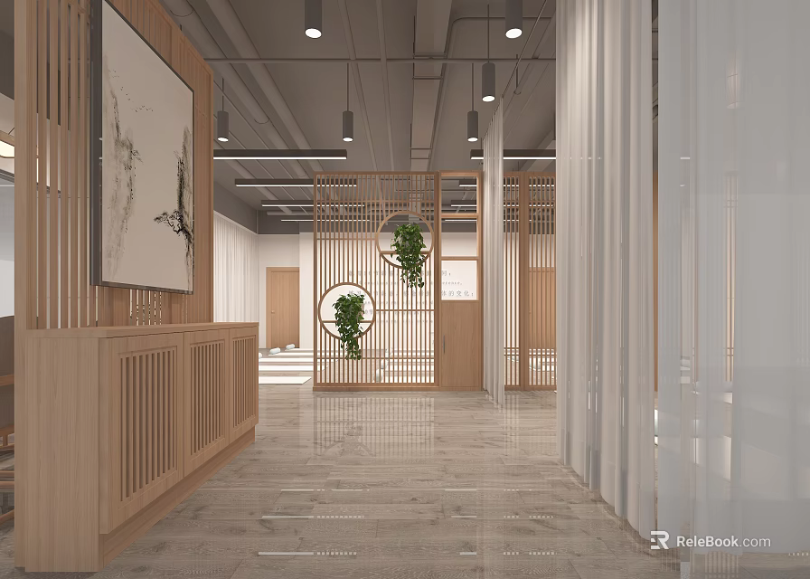 Modern Open Fitness Gym With Exercise Equipment And Training Area 3d model 