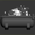 Industrial Air Compressor With Metal Tank Motor Piston And Mechanical Components
