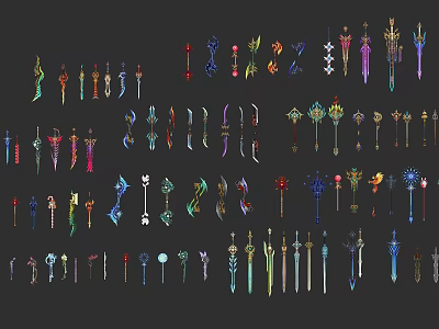 Modern weapons 3d model Modern weapons 3d model