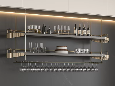 Modern Wine Rack Metal Wine Rack Hanger Wine Glass Wine Hanging Wine Rack 3d model