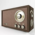 TECSUN Retro Style Wooden Radio With Control Knobs And Dials