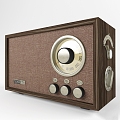 Retro Radio 3D Model Retro Home Appliances Radio Daily Used Old Items 3d model