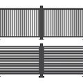 Modern Metal Fences With Different Panel Styles 3d model
