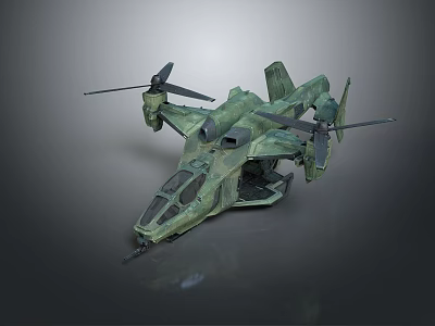 Futuristic Fighter Jet 3D Model With Twin Rotors And Camouflage Design 3d model