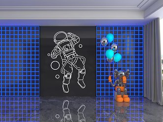 Modern background wall 3d model