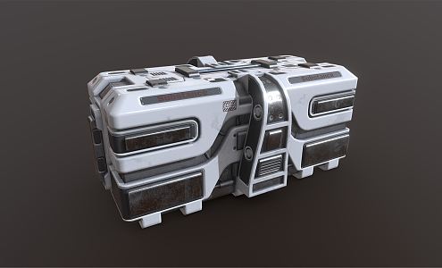 Modern Box Science Fiction Box Crate 3d model