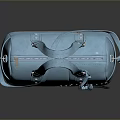 Stylish Light Blue Leather Handbag With Hand Straps Shoulder Strap And Stud Details