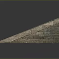 Modern Gray Stone Staircase Design With Solid Slate Steps And Sleek Structure 3d model