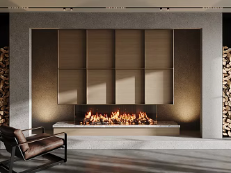 Modern Fireplace 3d model
