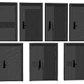 Gray Security Doors With Various Designs Single And Double Panel Metal Accents And Locks