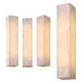 Modern Long Rectangular Wall Lamps With Cream Textured Surface For Indoor Use 3d model