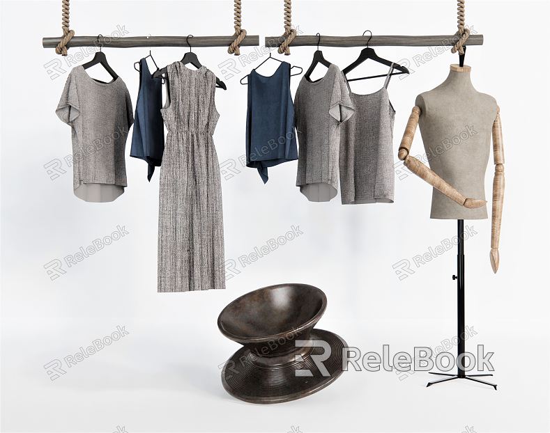 Modern Clothes Clothing Skirt Model Top Chair Stool Hanger Short-sleeved Vest Sling model