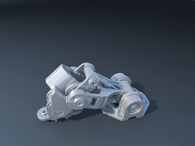 Industrial Metal Mechanical Part Featuring Precision Engineered Structure And Bolts 3d model