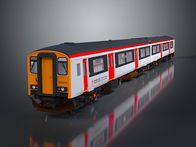 modern train carriage 3d model