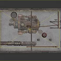 Old Industrial Machine With Rusted Pipes And Metal Barrel In Workshop Setting