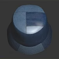 Blue Denim Flat Top Bucket Hat Stylish Casual Everyday Fashion Wear