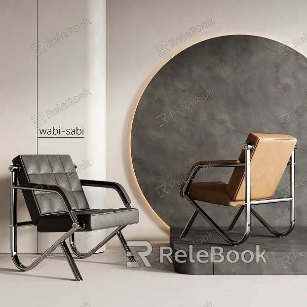 Leather single chair model