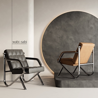 Leather single chair 3d model