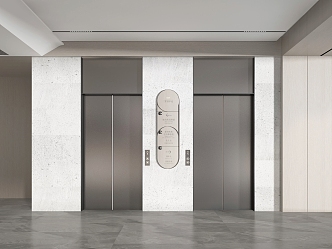 Elevator Aisle Elevator Hall Elevator Hall Hotel Elevator Company Elevator Room Guide Plate Floor Plate Elevator Door 3d model