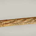 baguette toast long bread 3d model