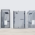 Modern Shower Interior Design With Glass Enclosures Shower Heads And Towel Racks