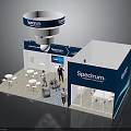 Custom Spectrum Brand Trade Show Exhibition Booth Design With Comfortable Lounge Area And Display Space