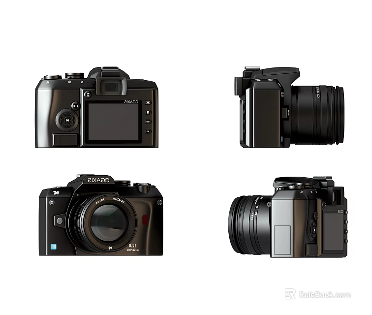 Digital Camera Product Shots Showing Multiple Angles And Designs 3d model 