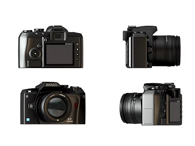 Digital Camera Product Shots Showing Multiple Angles And Designs 3d model