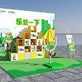 Interactive Play Zone Featuring Various Engaging Games And Colorful Activity Installations 3d model