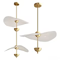 Envolee double biscuit chandelier 3d model