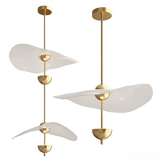 Envolee double biscuit chandelier 3d model