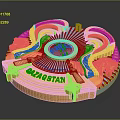 Trendy Apparel Featuring Golden Circular Badge With Intricate Patterns Architectural Designs And CHINA STATION Lettering