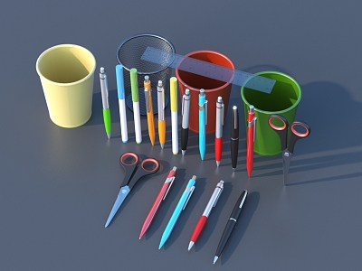 Pen container stationery office supplies school supplies 3D model model