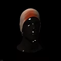 Brown Knitted Beanie Hat Displayed on Mannequin Heads with Front and Side Views