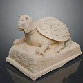 Decorative Turtle Sculpture With Detailed Scales And Carved Base For Home Decor