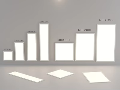 Sleek Modern LED Ceiling Lights With Various Size Options For Home And Office Spaces 3d model