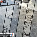 Modern Metal Partition Components With Marble Pattern Floor Tiles And Metal Furniture Legs