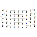 Cozy Photo Wall with String Lights Clothespins and Memorable Photos for Home Decor