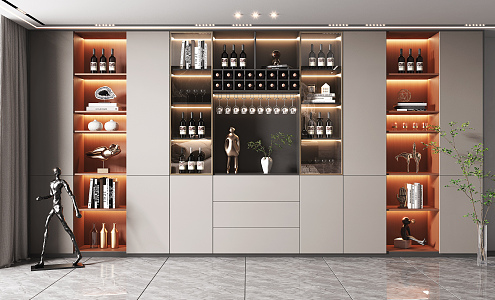 Modern Wine Cabinet 3d model